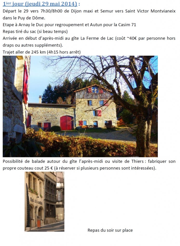 FLYERS WEEK END AUVERGNE page 1